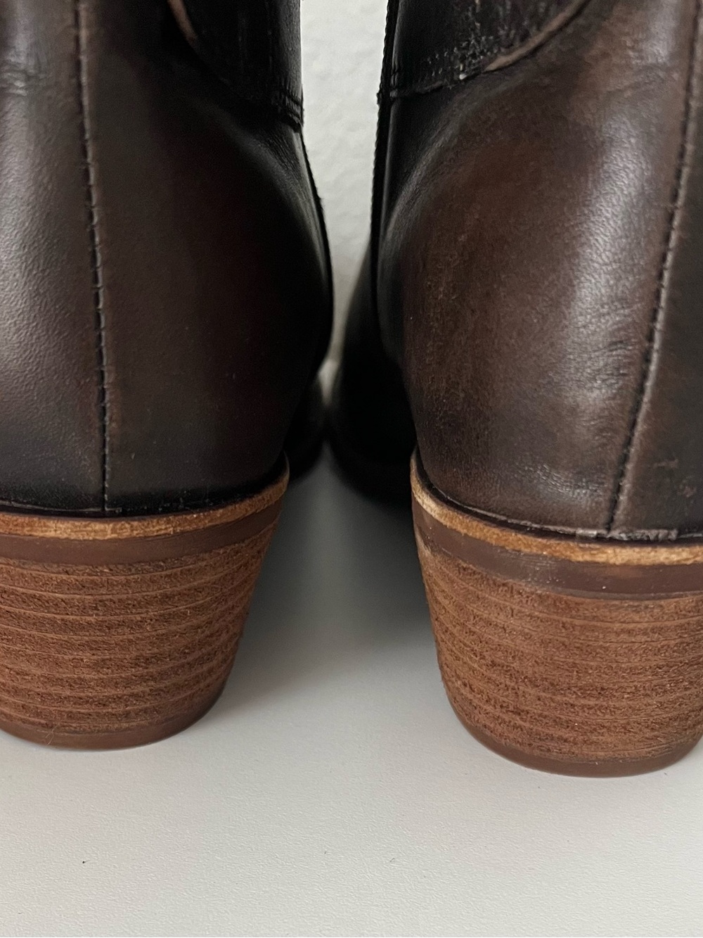 SOFFT-Women's Tall Leather Riding Boots - Dark Brown - Picture 6 of 12